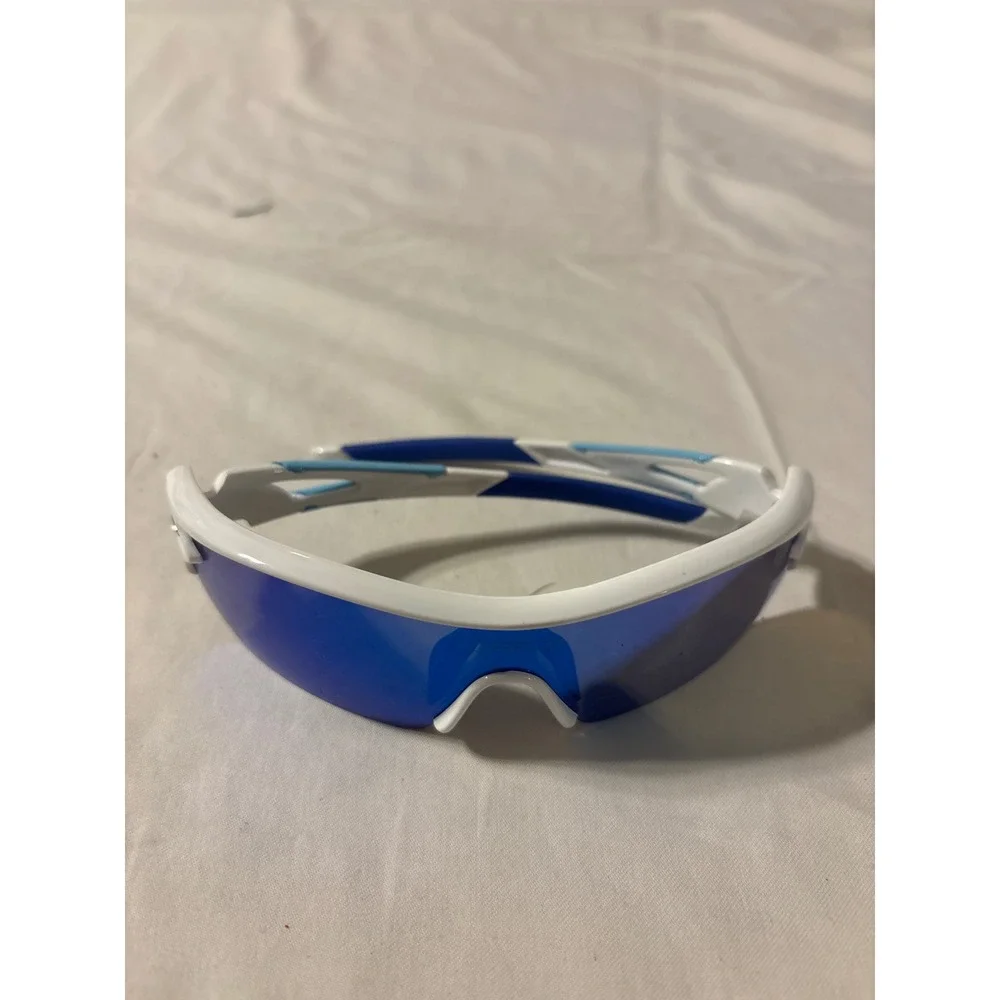 Torege Sport Sunglasses Mens OS‎ White Blue Excellent Interchangeable 5 Lenses